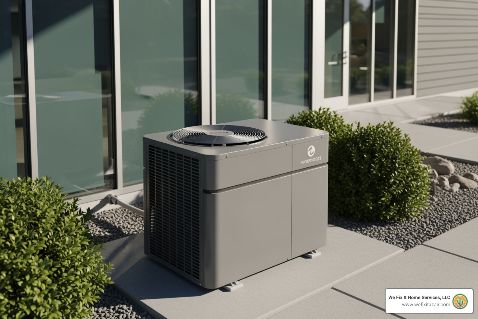 modern efficient outdoor AC unit - air conditioning & heating services