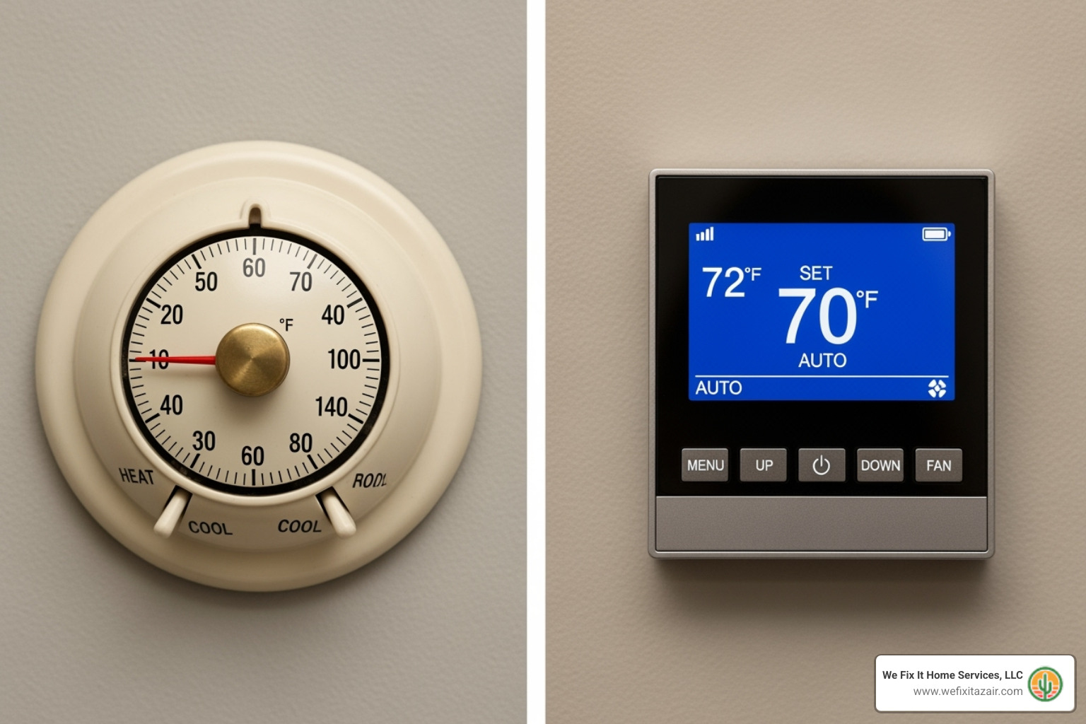 side-by-side comparison of old and new thermostats - programmable thermostat setup gilbert az side-by-side comparison of old and new thermostats - programmable thermostat setup gilbert az